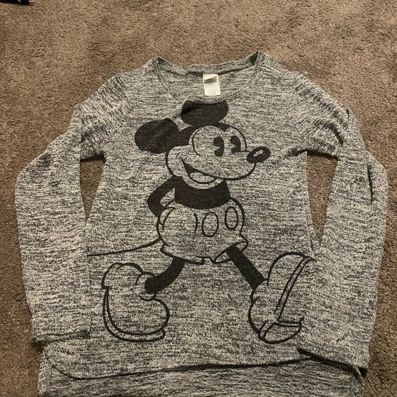 Disney Tops - women’s disney mickey grey long sleeve